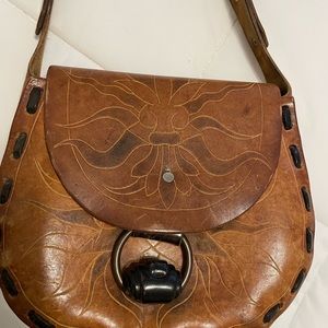 Vintage tooled leather purse